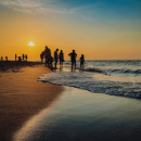 ludzie na plaży